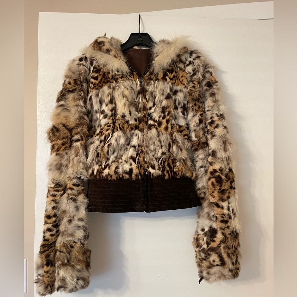Fur bomber jacket! 💯 authentic